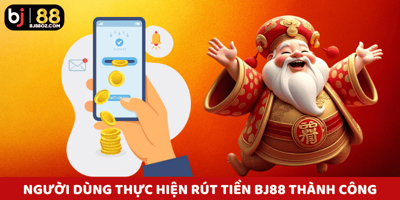 Bảng xác nhận giao dịch hiển thị khi người dùng thực hiện rút tiền BJ88.